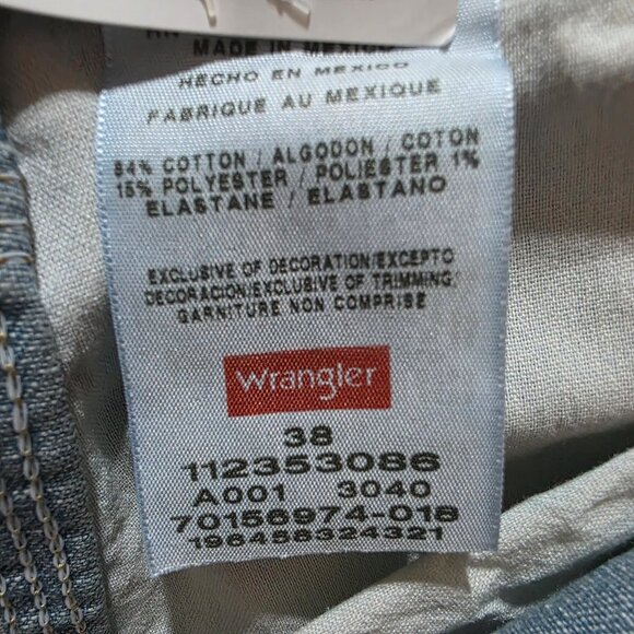 Wrangler Carpenter Denim Shorts Relaxed Fit Hammer Loop Men's Size 38 Blue - Picture 8 of 10